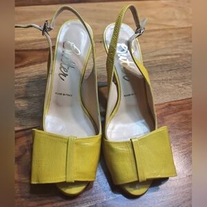 Lavorazione Antigiana Butter Yellow Slingback High Heels